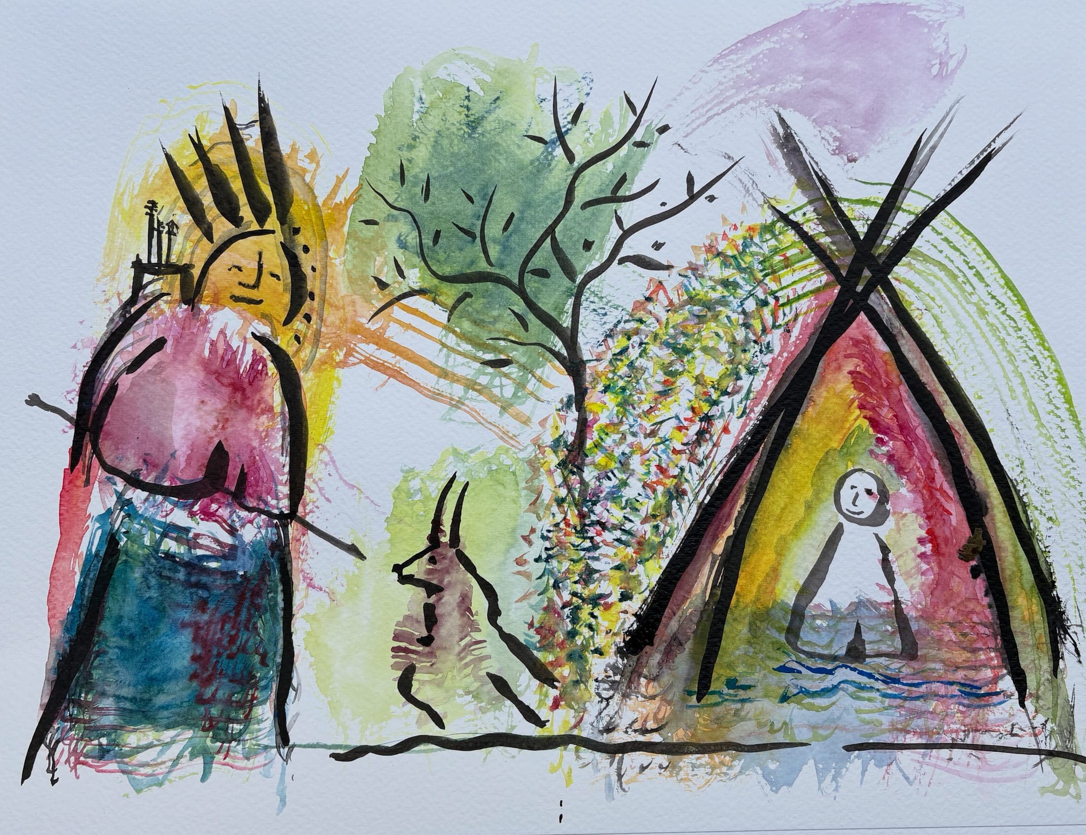 Untitled watercolour painting by Bill Whyte (2)