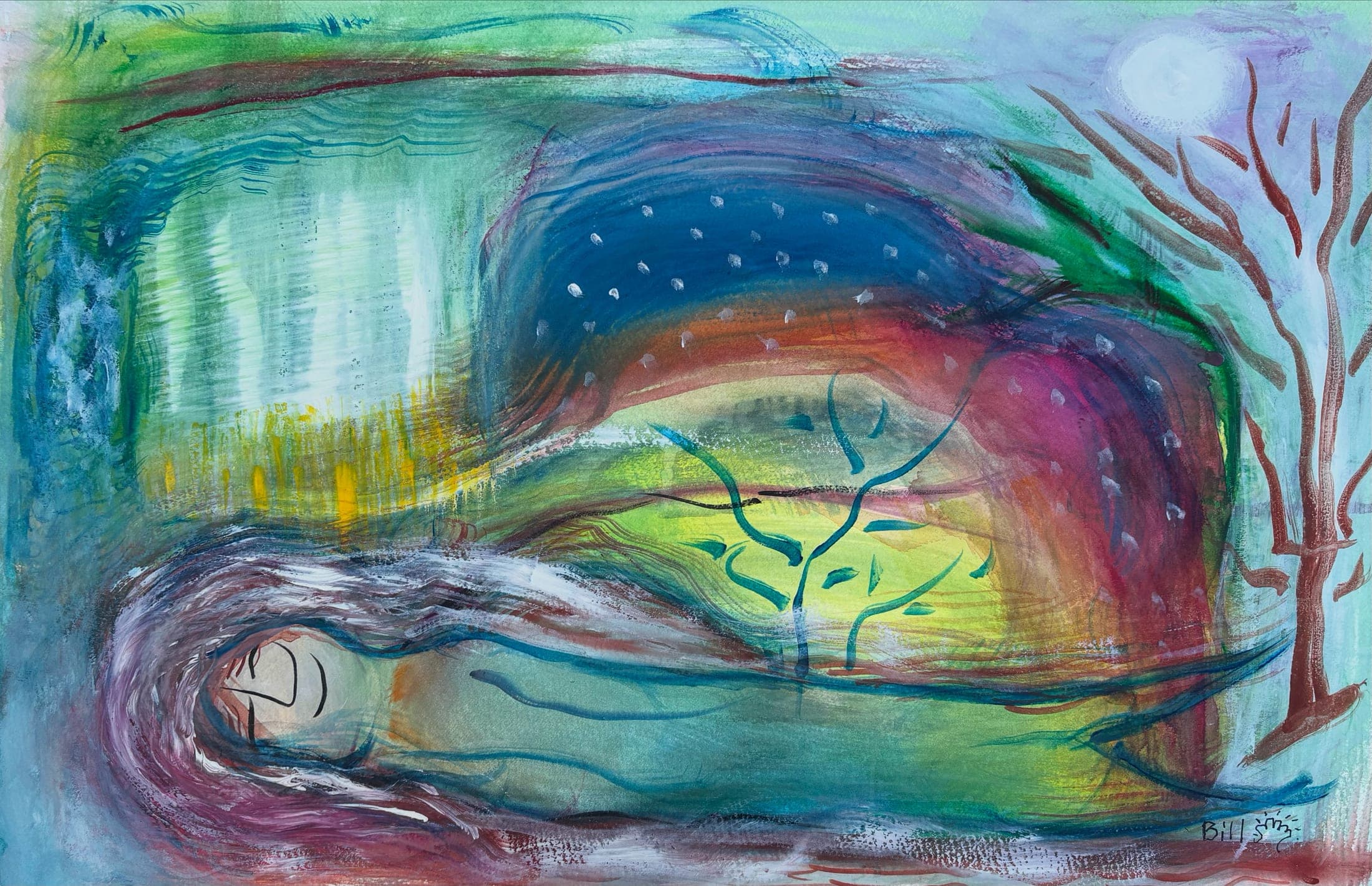 Untitled watercolour painting by Bill Whyte (3)