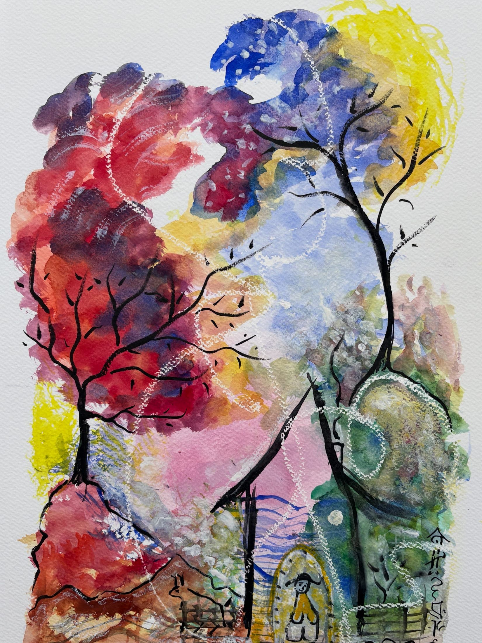 Untitled watercolour painting by Bill Whyte (4)
