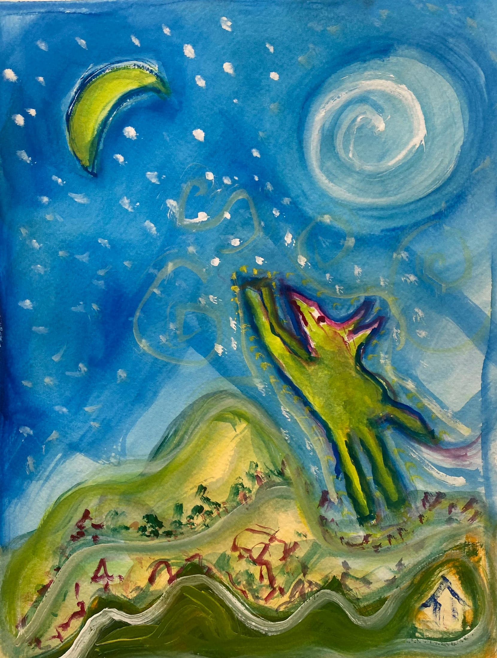 Untitled watercolour painting by Bill Whyte (10)