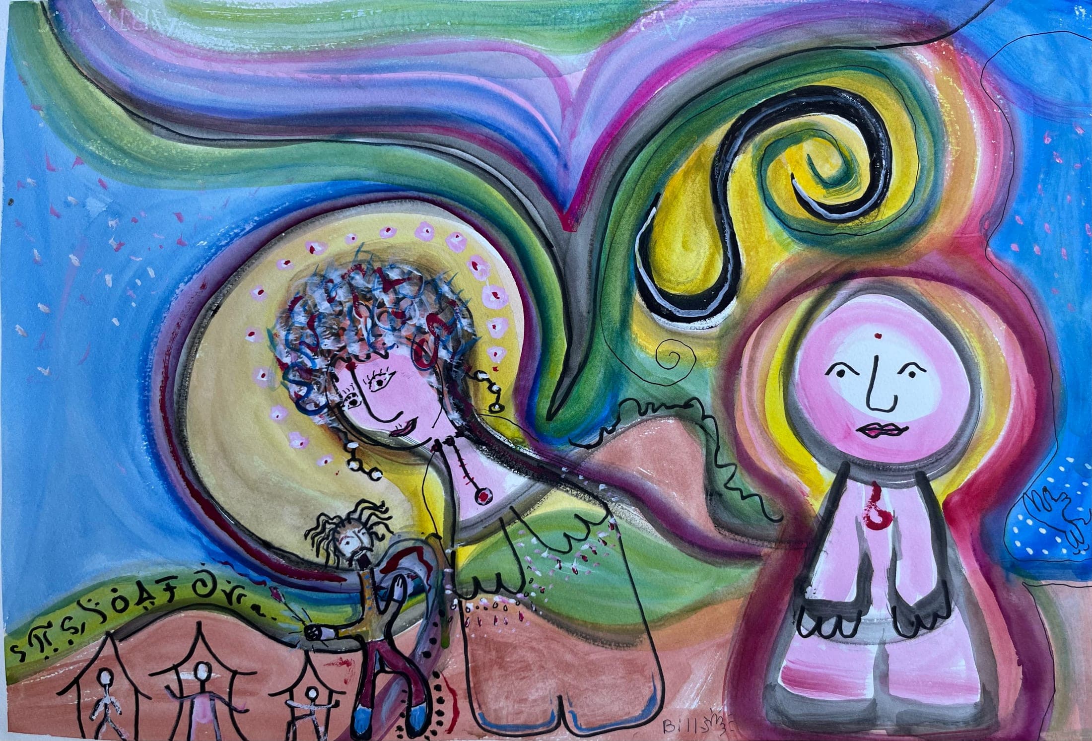 Untitled watercolour painting by Bill Whyte (12)