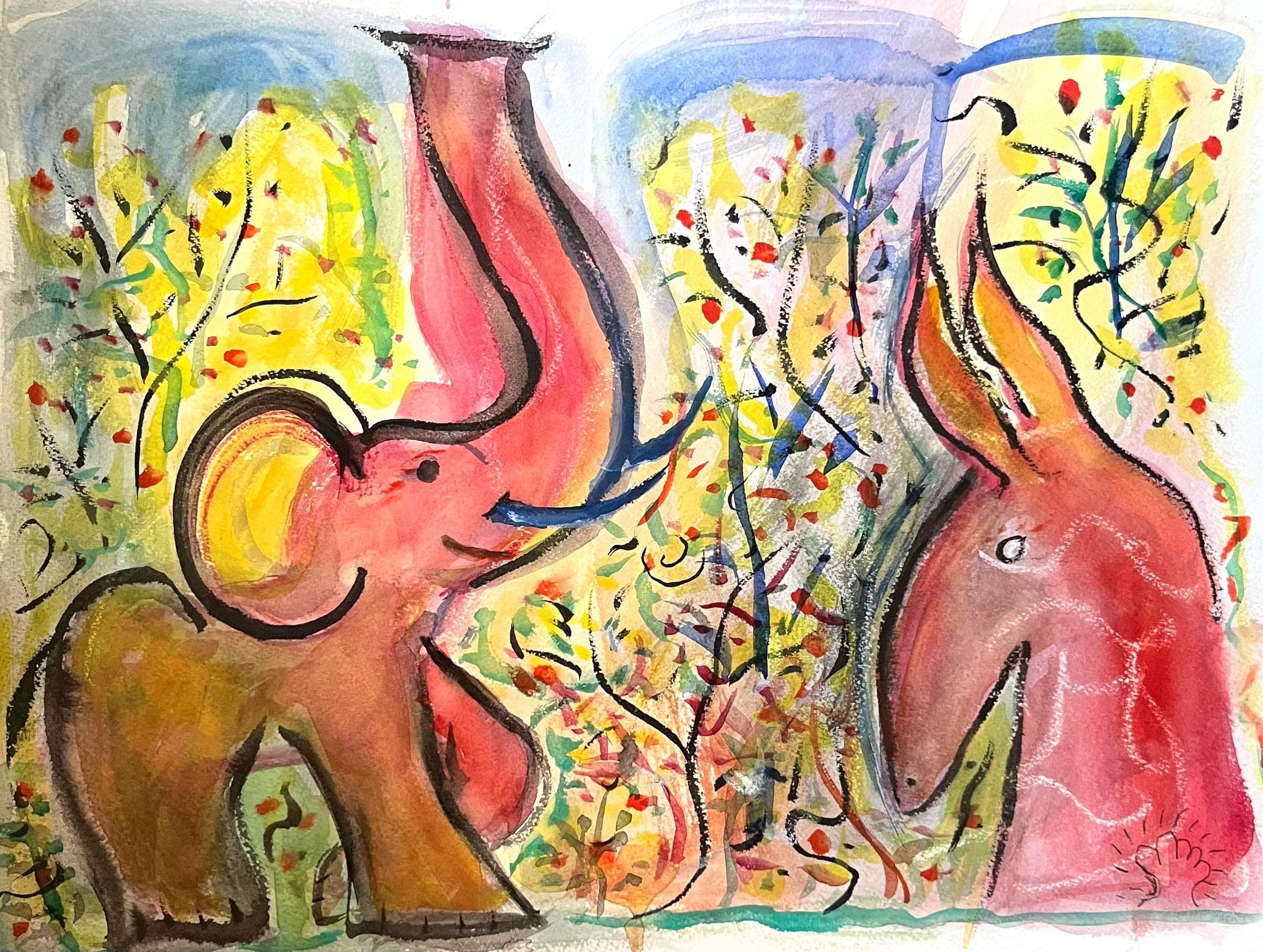 Untitled watercolour painting by Bill Whyte (17)