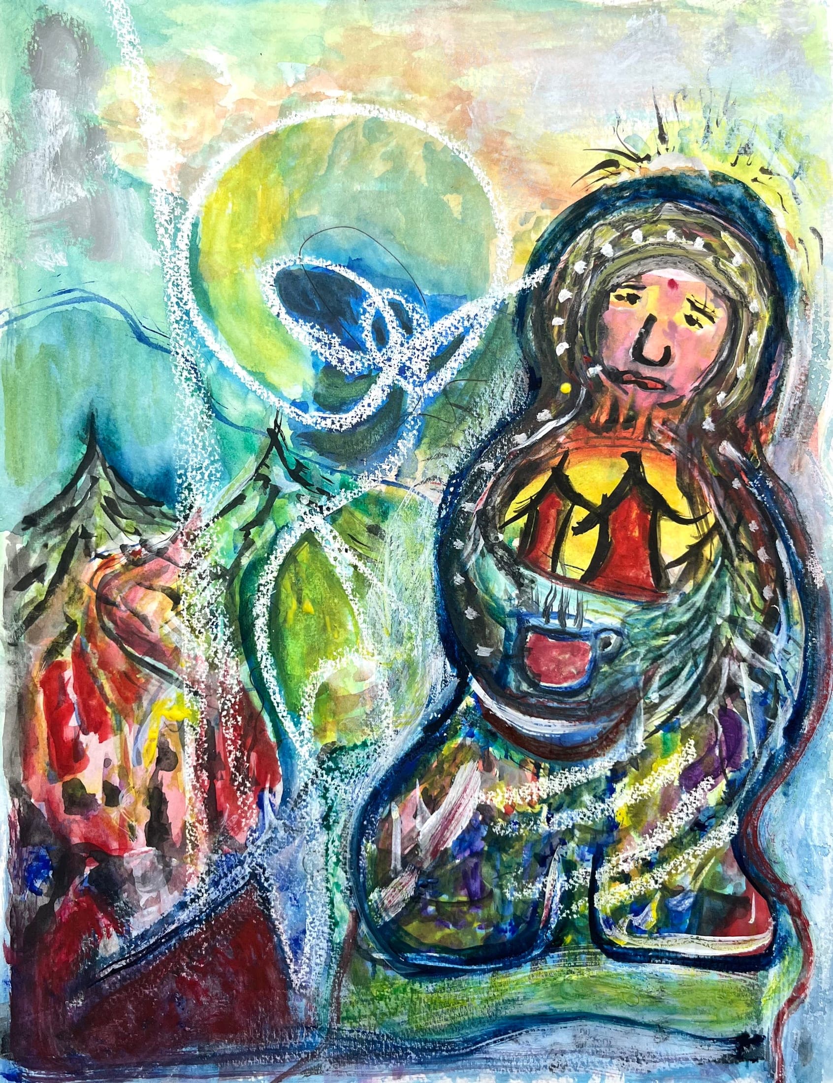 Untitled watercolour painting by Bill Whyte (20)