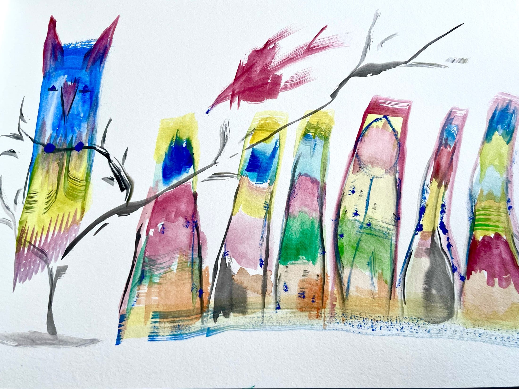 Untitled watercolour painting by Bill Whyte (21)