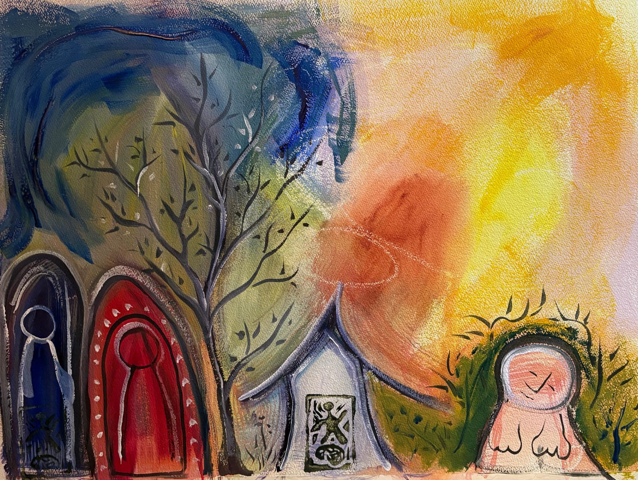 Untitled watercolour painting by Bill Whyte (28)
