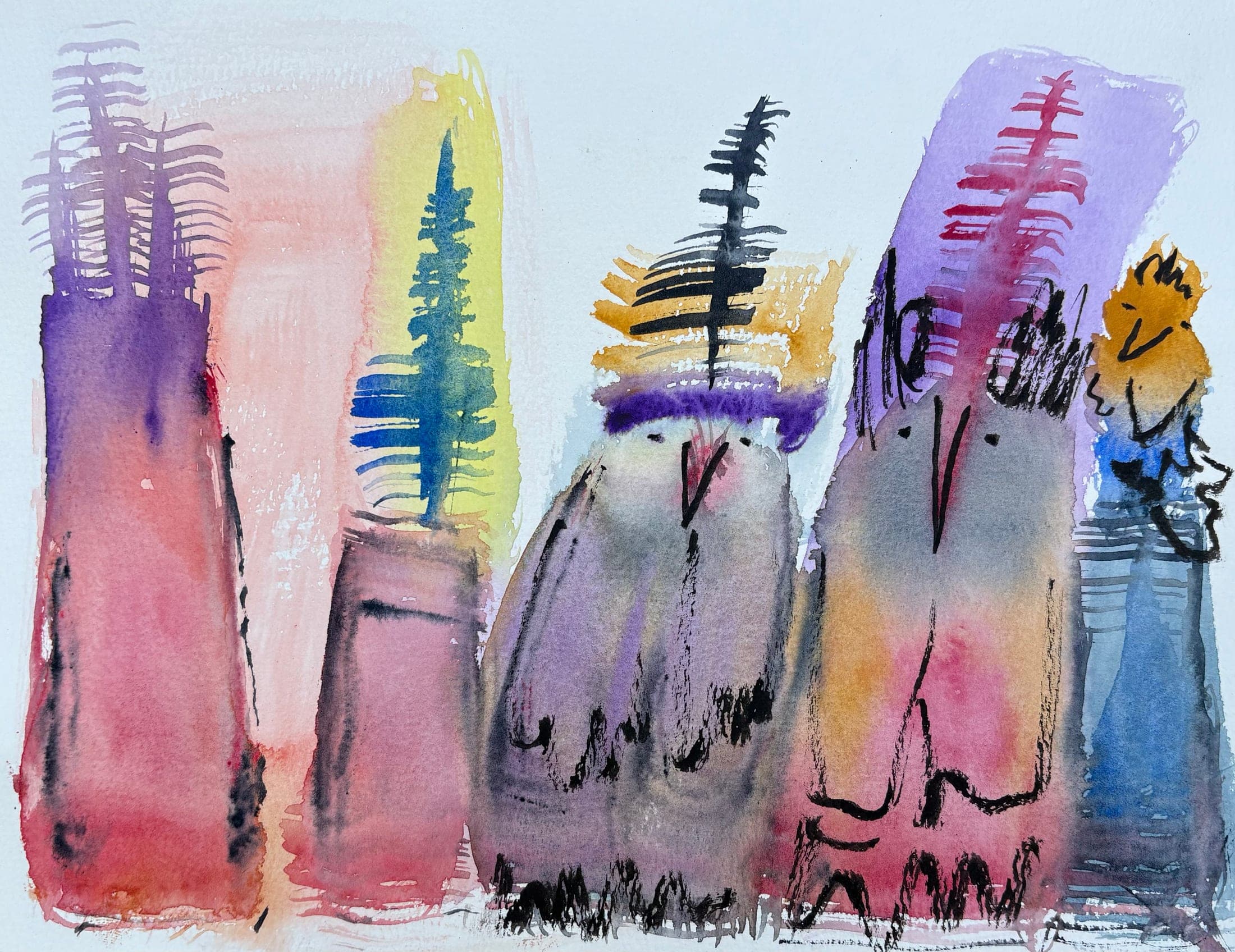 Untitled watercolour painting by Bill Whyte (30)