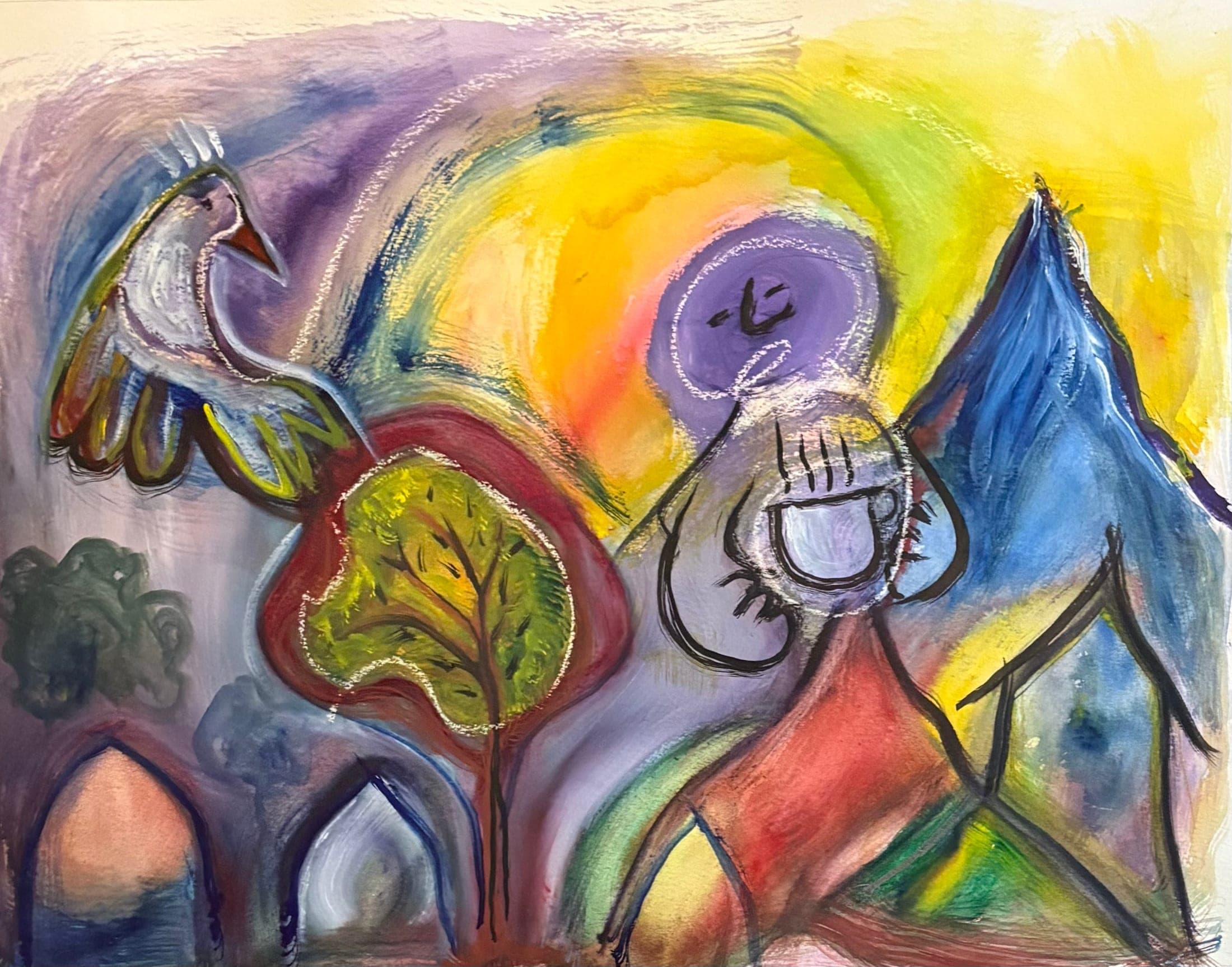 Untitled watercolour painting by Bill Whyte (33)