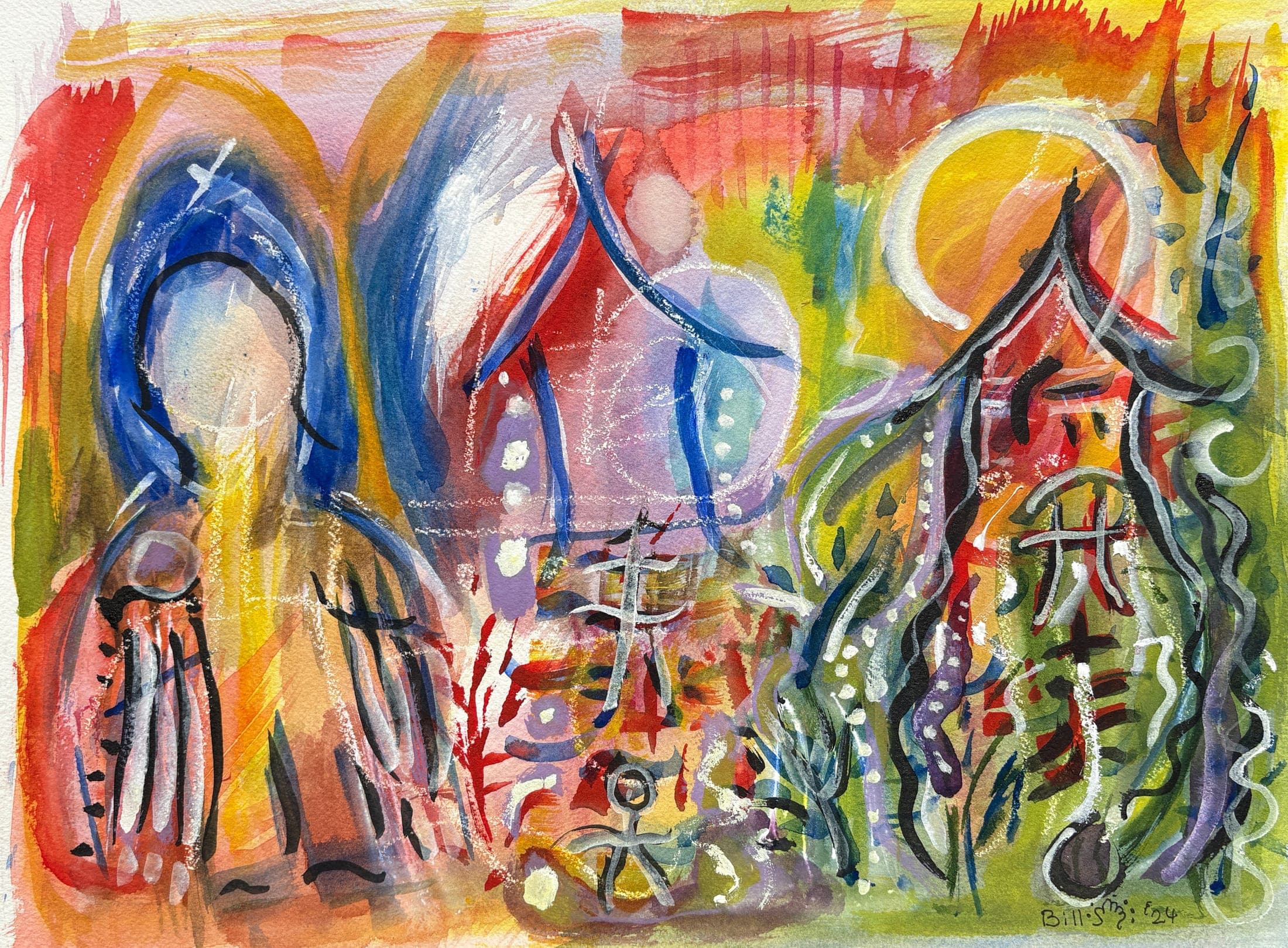 Untitled watercolour painting by Bill Whyte (35)