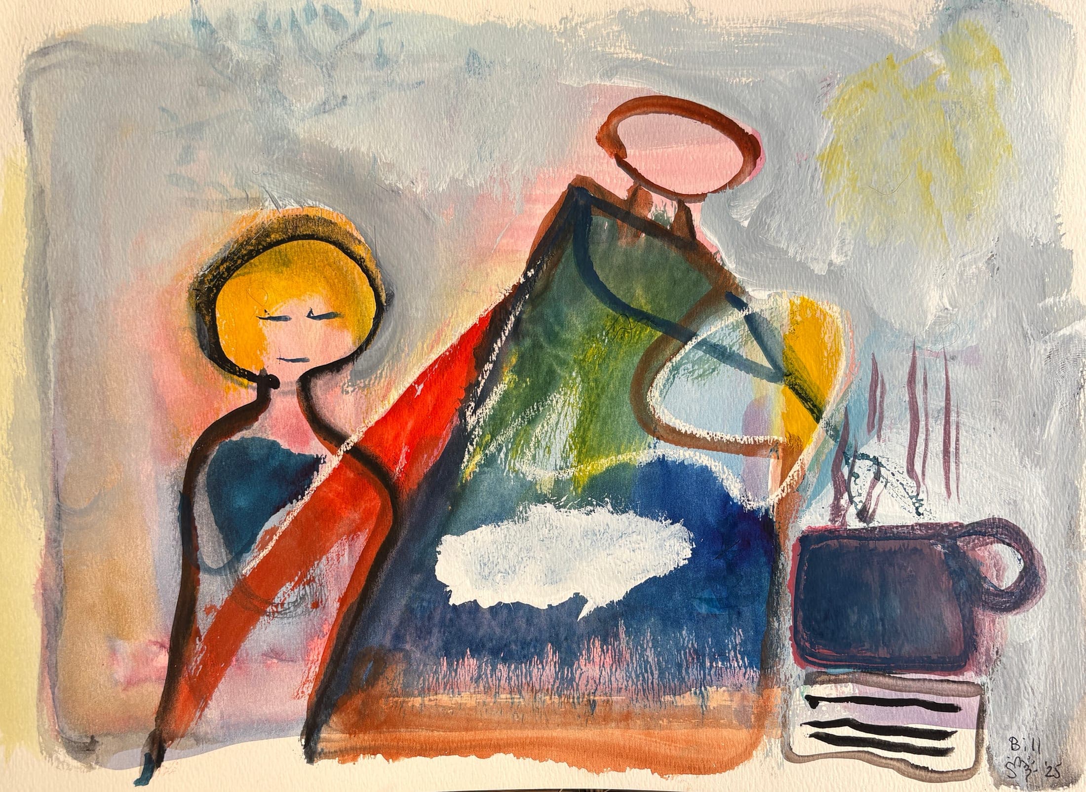 Untitled watercolour painting by Bill Whyte (37)
