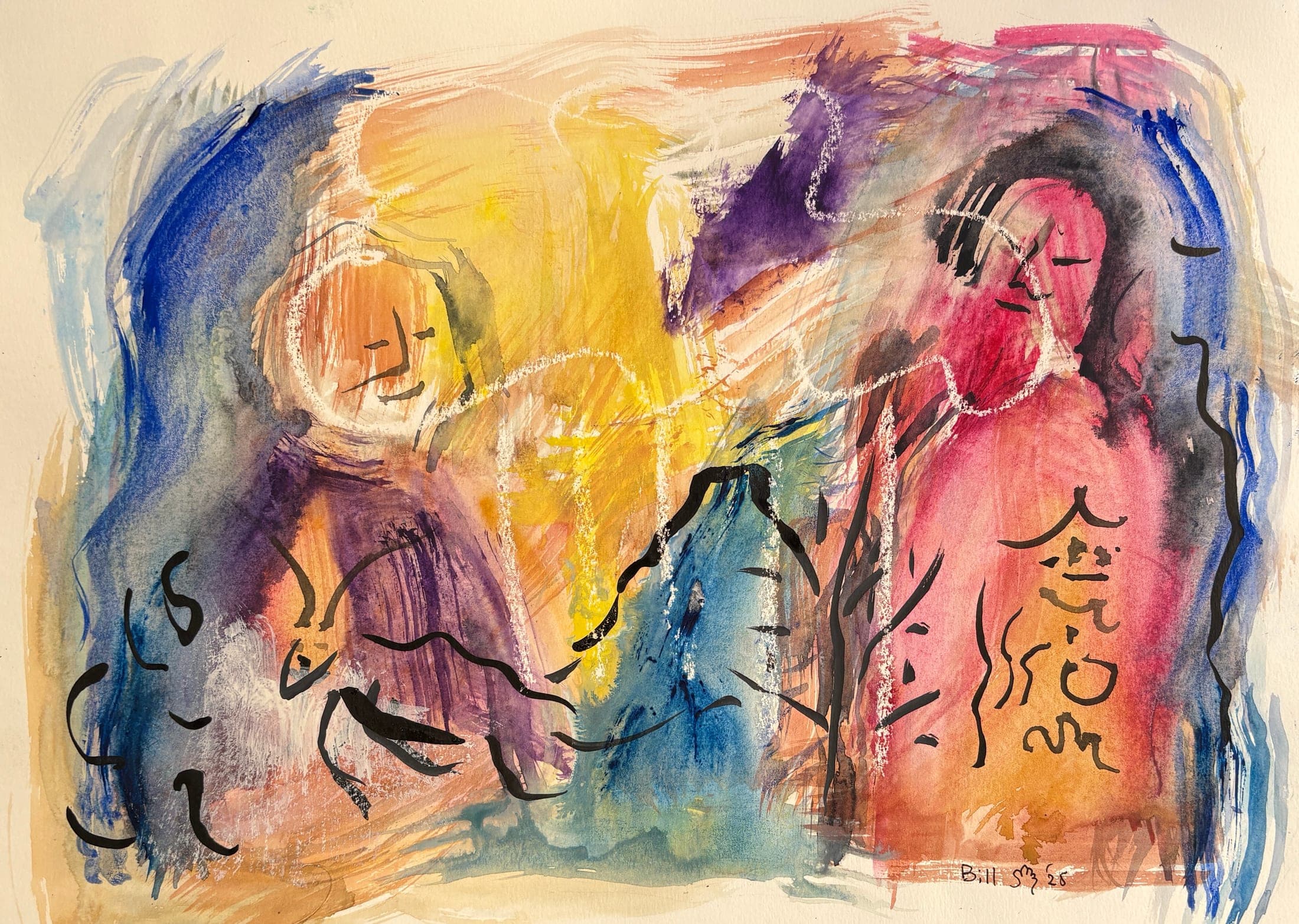 Untitled watercolour painting by Bill Whyte (38)