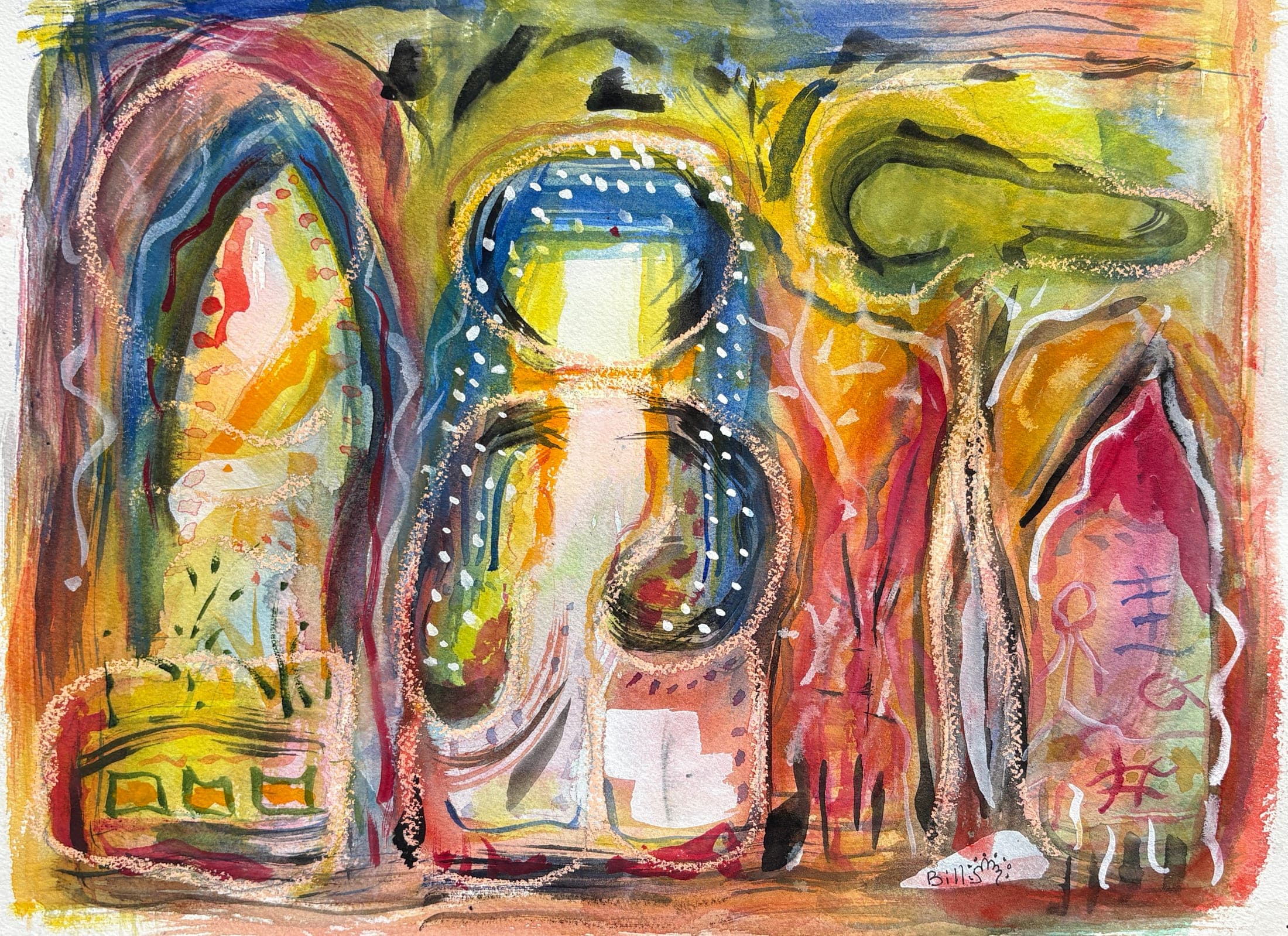 Untitled watercolour painting by Bill Whyte (41)