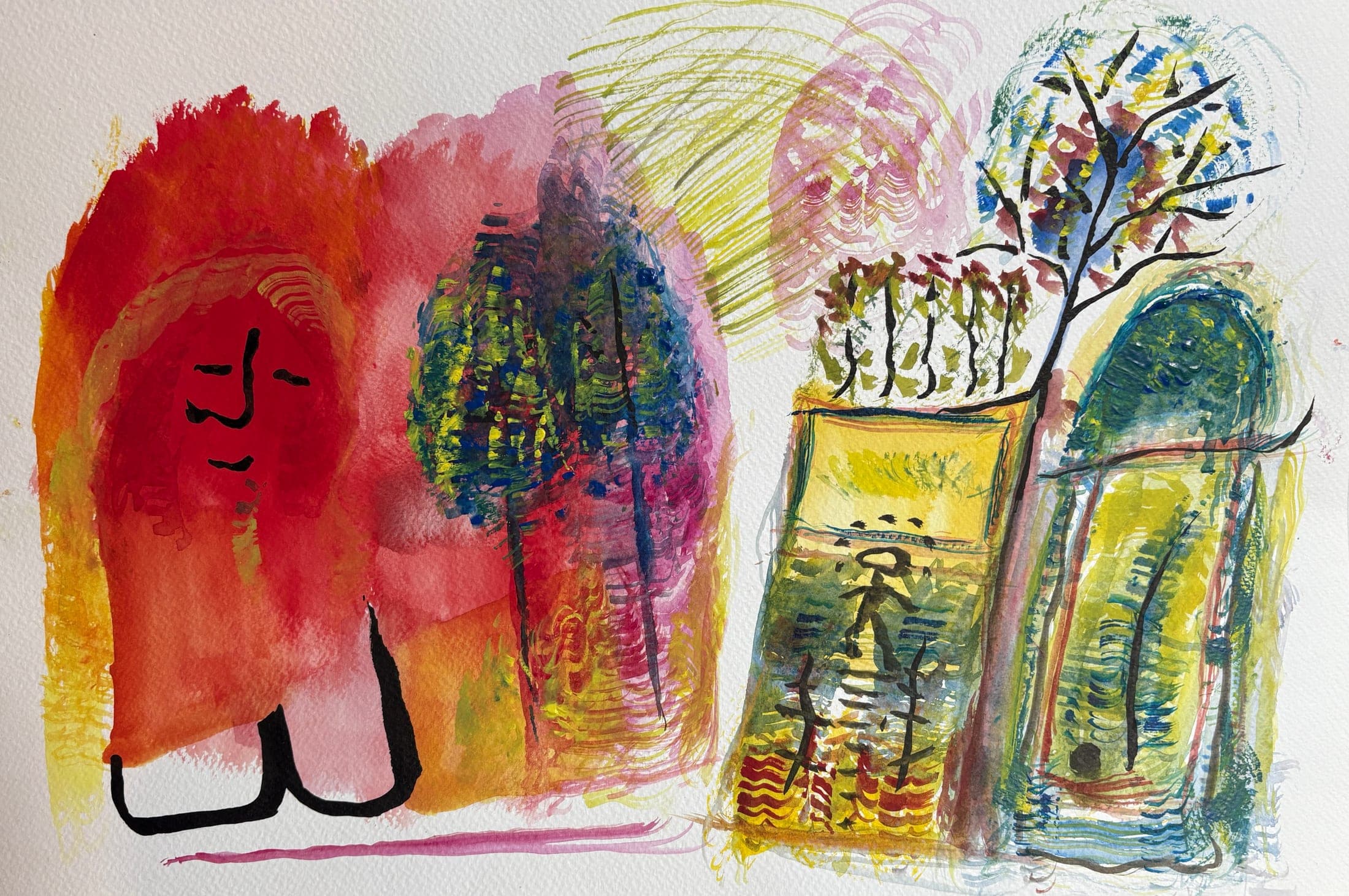 Untitled watercolour painting by Bill Whyte (43)